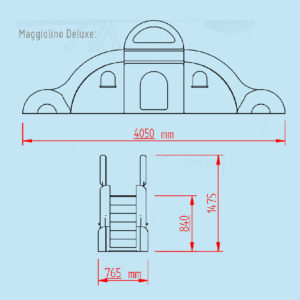 acquagioca giochi multifunzione maggiolino deluxe misure plastica PE eurotank